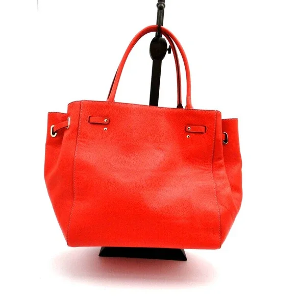 Coach Turnlock Tie Medium Tote Watermelon reddish pink Birch